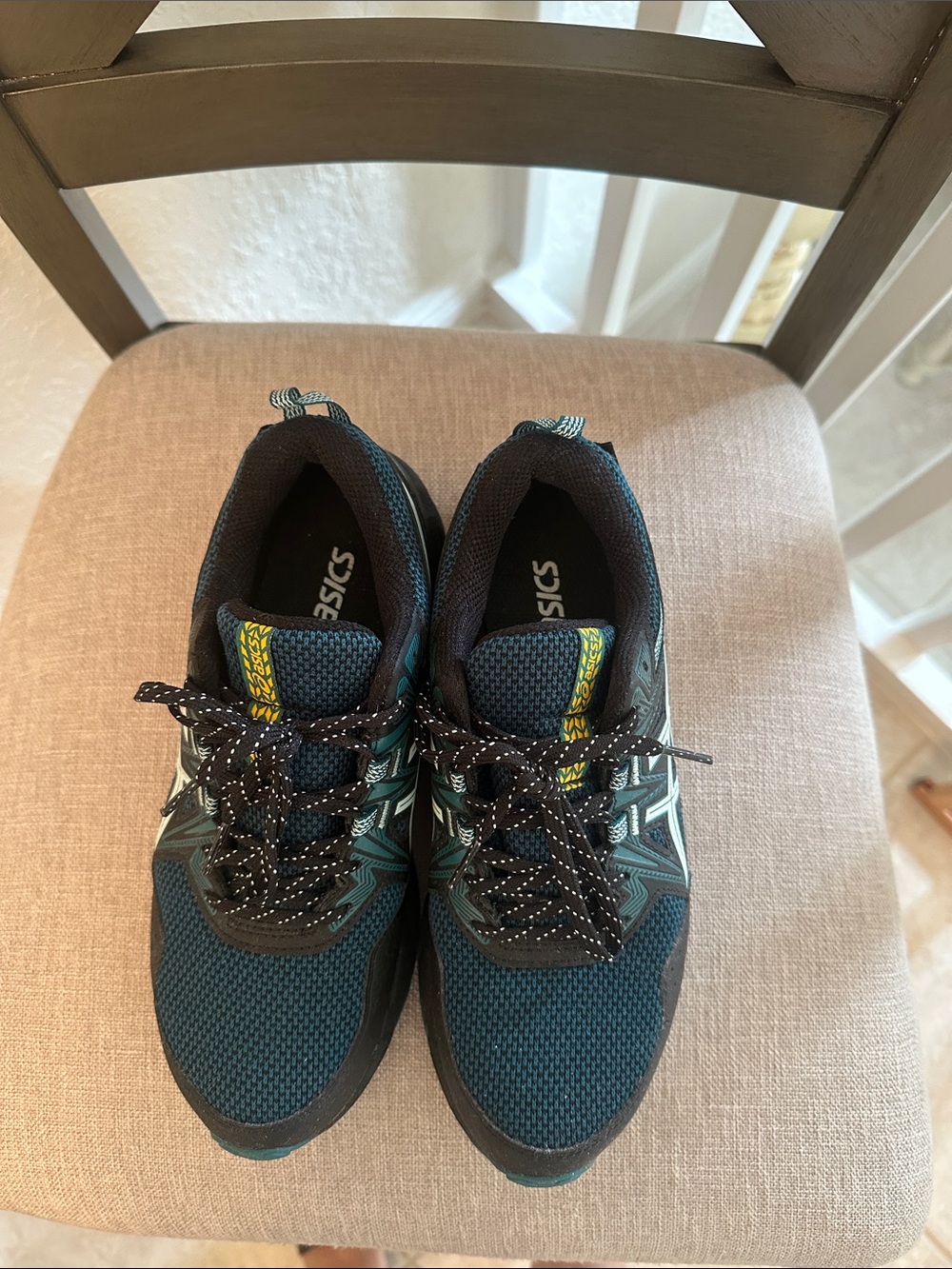ASICS Men’s Athletic Shoes - Teal, Black & Yellow Accent